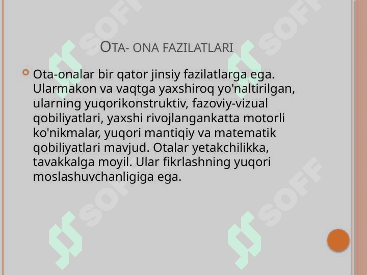 Ota-onalar gender sotsializatsiyasi agentlari sifatida 2