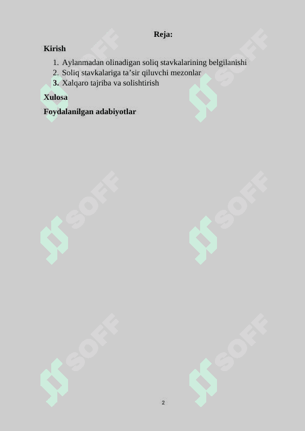 Aylanmadan olinadigan soliqning stavkalari qaysi mezonlar asosida belgilangan k.docx 2