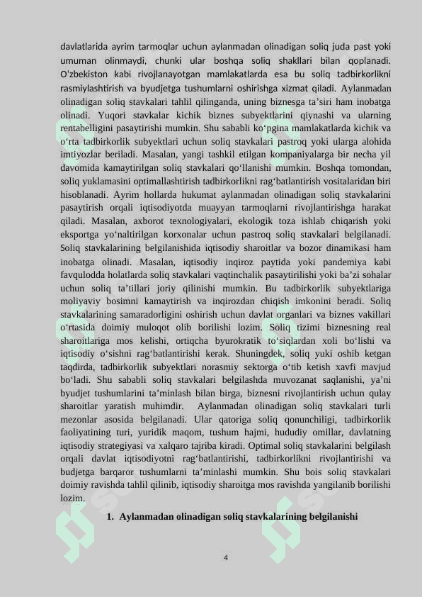 Aylanmadan olinadigan soliqning stavkalari qaysi mezonlar asosida belgilangan k.docx 4
