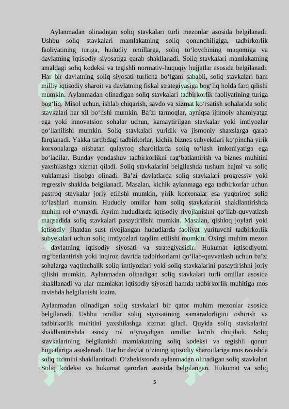 Aylanmadan olinadigan soliqning stavkalari qaysi mezonlar asosida belgilangan k.docx 5