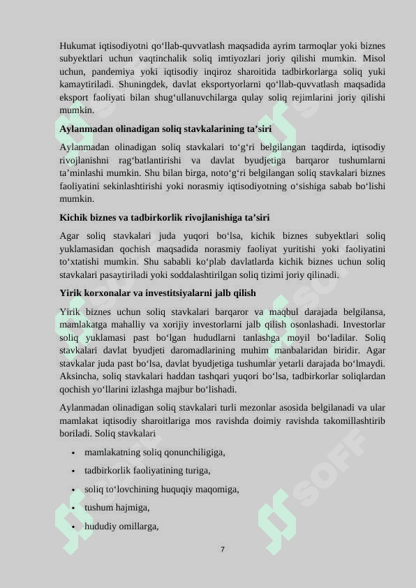 Aylanmadan olinadigan soliqning stavkalari qaysi mezonlar asosida belgilangan k.docx 7
