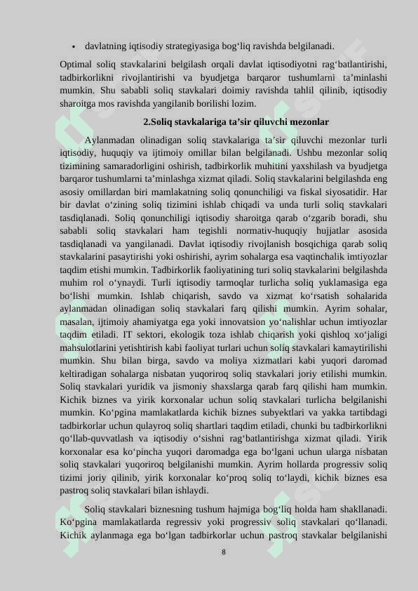 Aylanmadan olinadigan soliqning stavkalari qaysi mezonlar asosida belgilangan k.docx 8