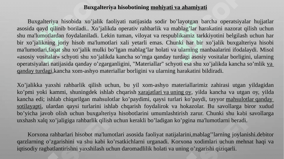 Buxgalteriya hisobi va auditi tóģrisida tushuncha t.pptx 5