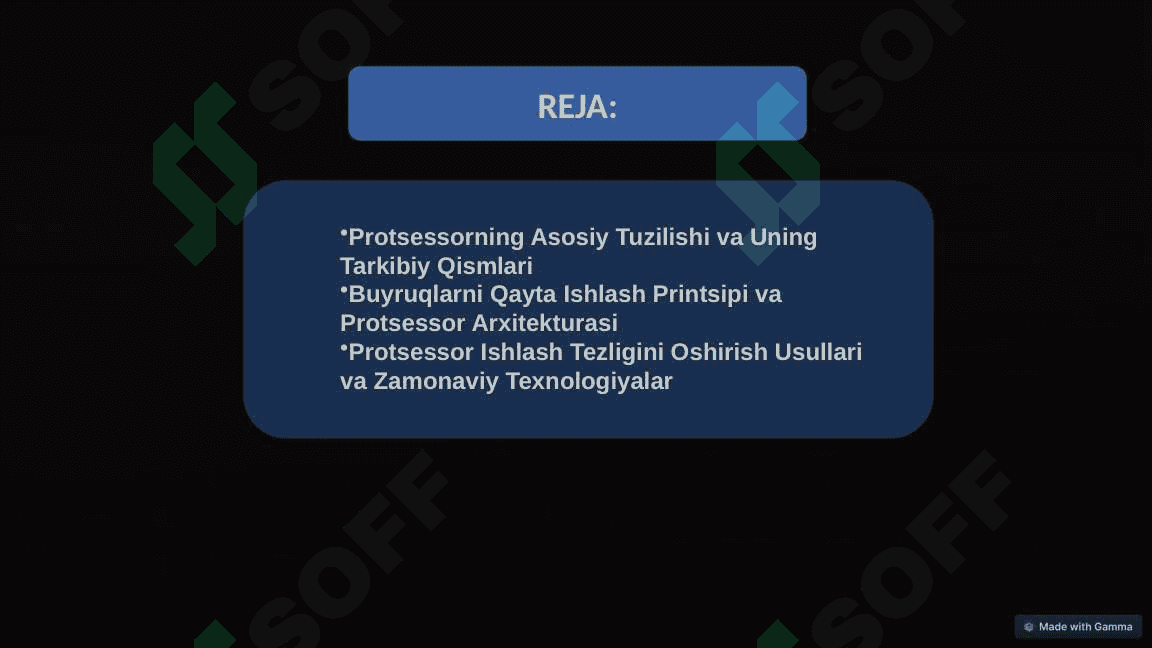 Kompyuter Protsessorlarining Tuzilishi va Ishlash Prinsipi 2