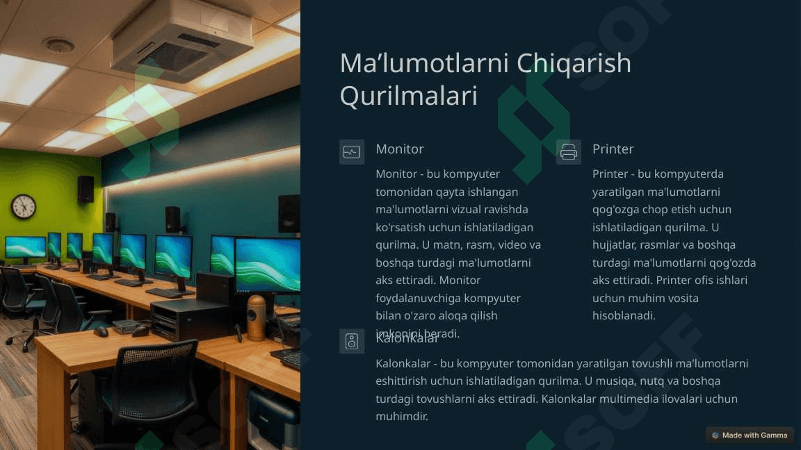 Malumotlarni Kompyuterga Kiritish Chiqarishni Tashkil Etish 4
