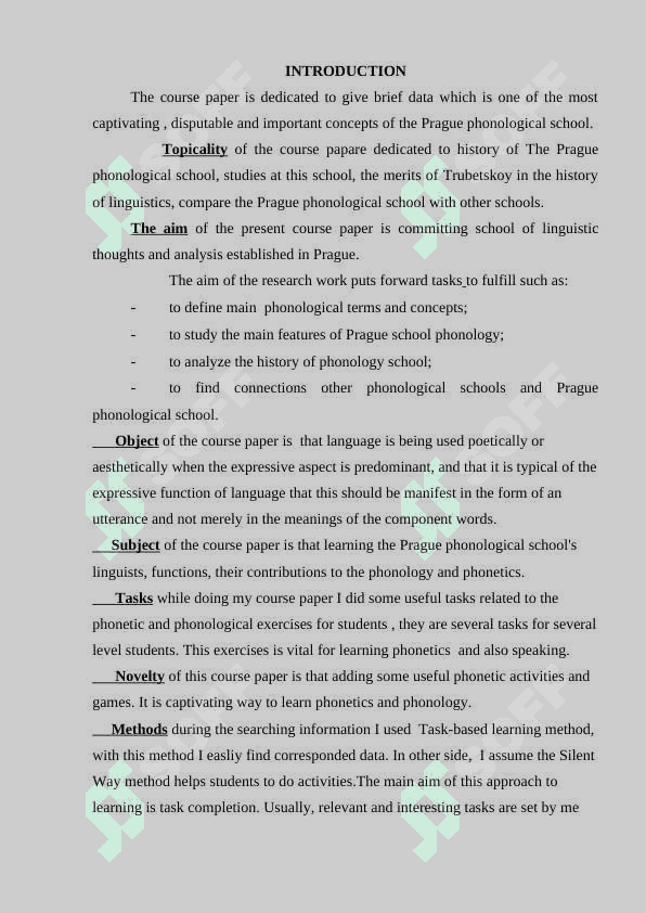 The Prague  phonology school coursework 4