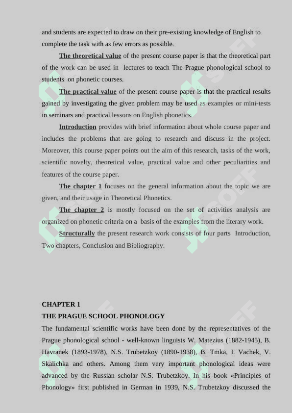 The Prague  phonology school coursework 5