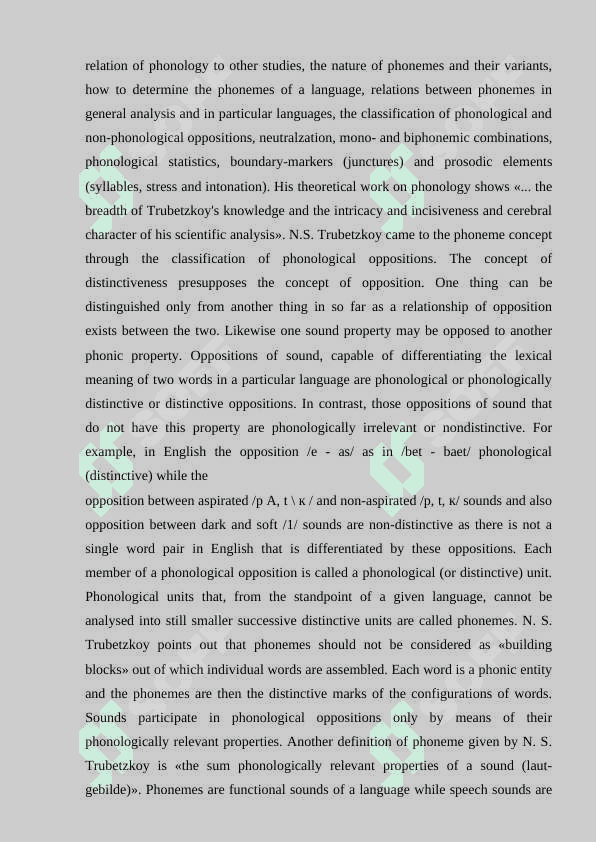 The Prague  phonology school coursework 6
