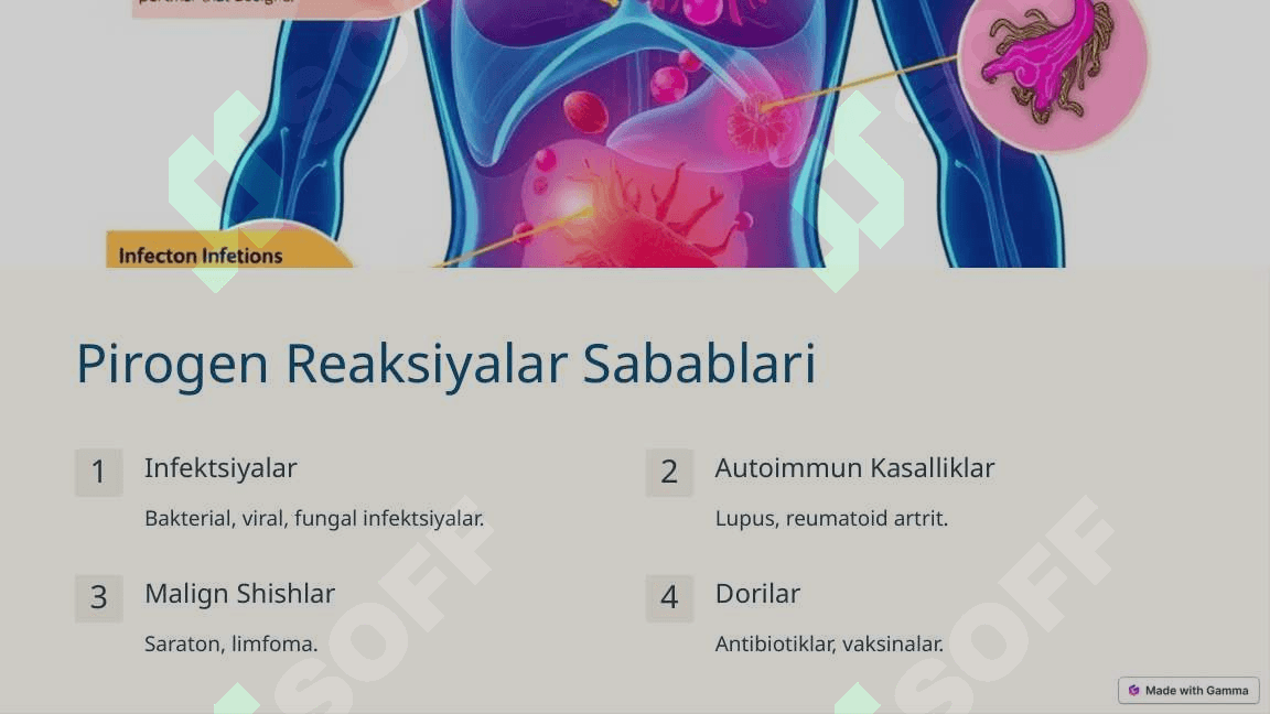 Pirogen Reaksiyalar: Sabablari va Klinikasi diagnostikasi va birinchi yordam 4