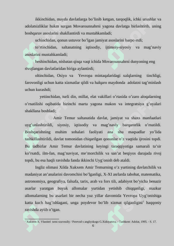 Amir Temur davrida milliy davlatchilikning rivojlanishi 6