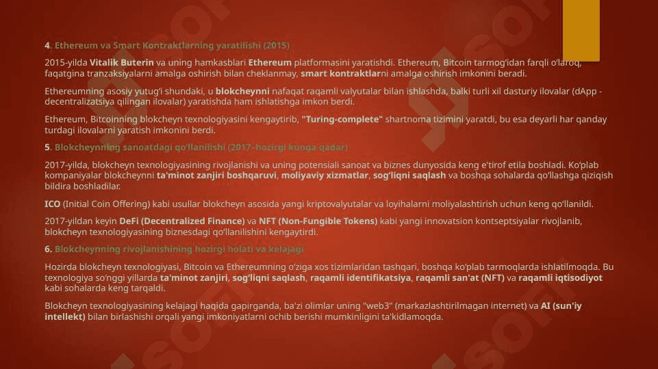 Blokcheyn texnologiyasi va uning xususiyatlari. 3