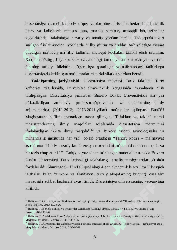 XVI-XVIII ASRLARDA HINDISTON VA O’RTA OSIYO XONLIKLARI 8