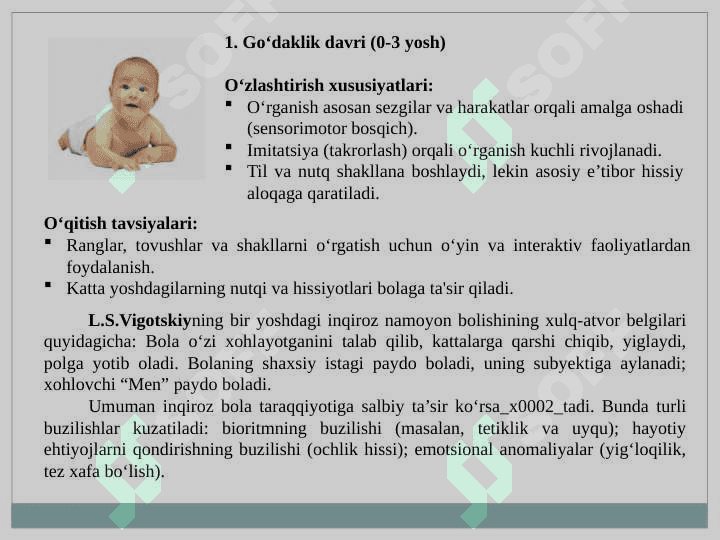 Turli yosh davrlarida o‘zlashtirish xususiyatlari 5