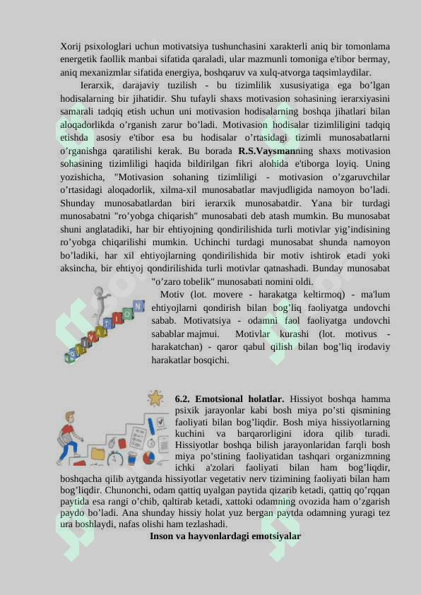 MOTIV VA MOTIVATSIYA. HISSIYOTNING NAMOYON BO’LISHI 3