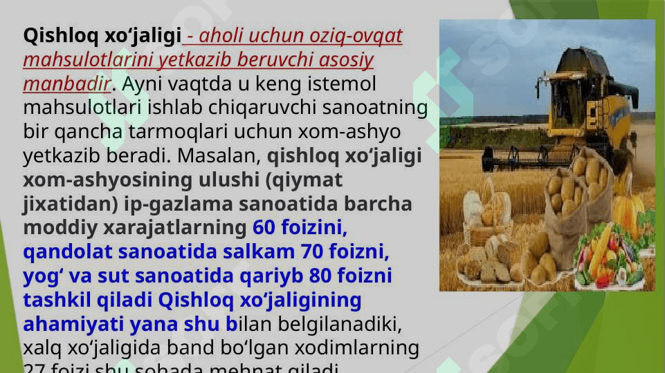 Jahon qishloq xo'jaligining tarmoqlar tarkibi 2