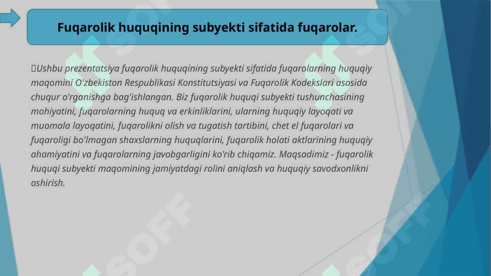 Fuqarolik huquqining subyekti sifatida fuqarolar 3