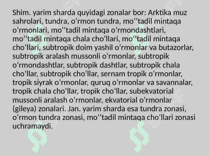 Iqlim mintaqalari va tabiat zonlari 7