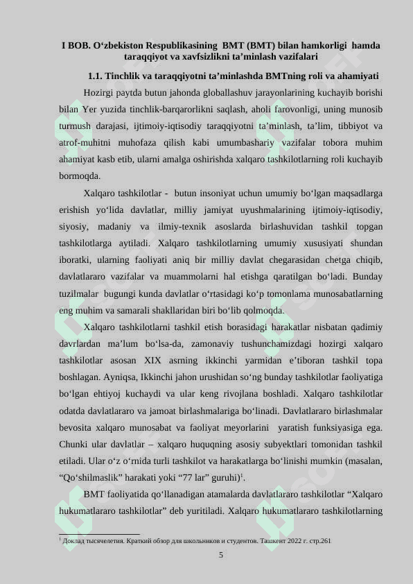 BMTNING MINGLIK DEKLARATSIYASIDA KAMBAG'ALLIK VA QASHSHOQLIK KABI GLOBAL MUAMMOLAR TAHLILI 5