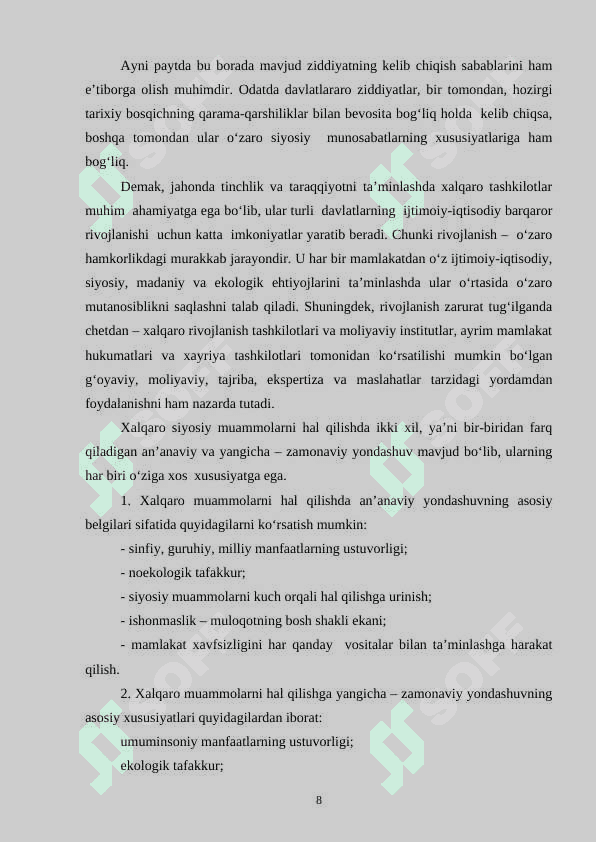 BMTNING MINGLIK DEKLARATSIYASIDA KAMBAG'ALLIK VA QASHSHOQLIK KABI GLOBAL MUAMMOLAR TAHLILI 8