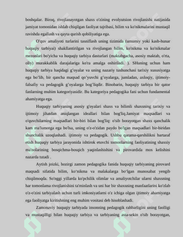 Huquqiy tarbiyada milliy- ma'rifiy umuminsoniy qadriyatlarni uyg'unlikda o'rganish 6