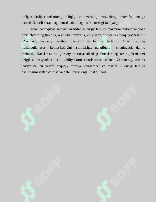 Huquqiy tarbiyada milliy- ma'rifiy umuminsoniy qadriyatlarni uyg'unlikda o'rganish 8