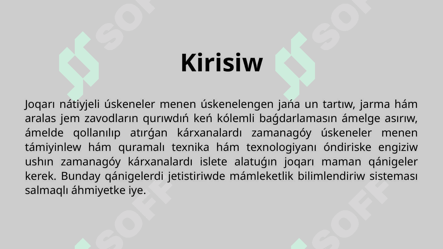 Jarma hám ot-jem islep shiǵariw karxanalari uskeneleri 3