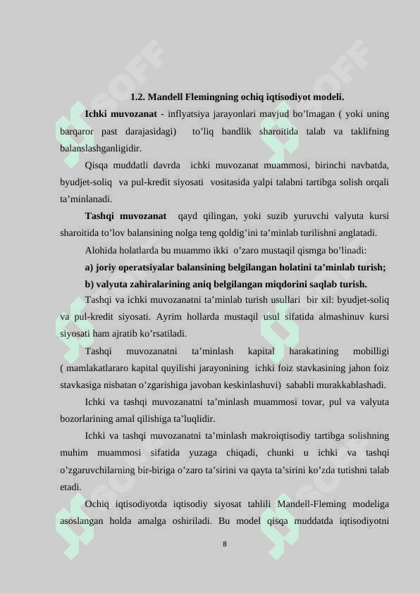 KICHIK OCHIQ IQTISODIYOT MODELI 8
