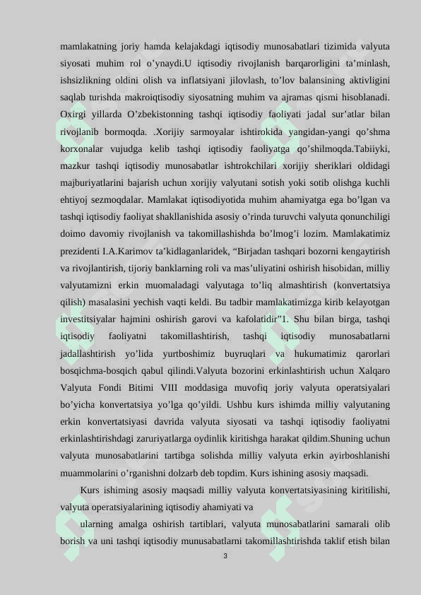 O'zbekiston Respublikasi valyuta siyosati 3