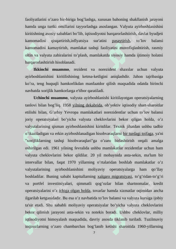 O'zbekiston Respublikasi valyuta siyosati 7