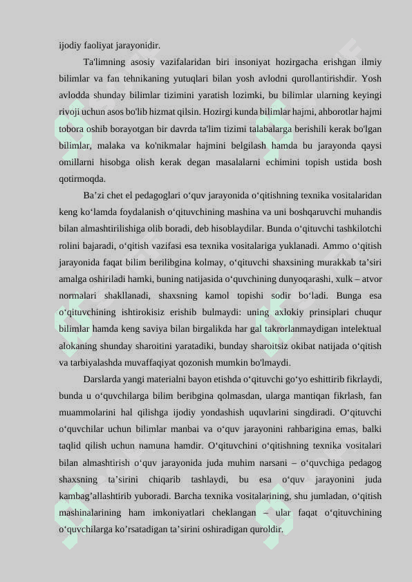 Boshlang‘ich sinf  ona tili darslarida texnika vositalaridan foydalanish 4