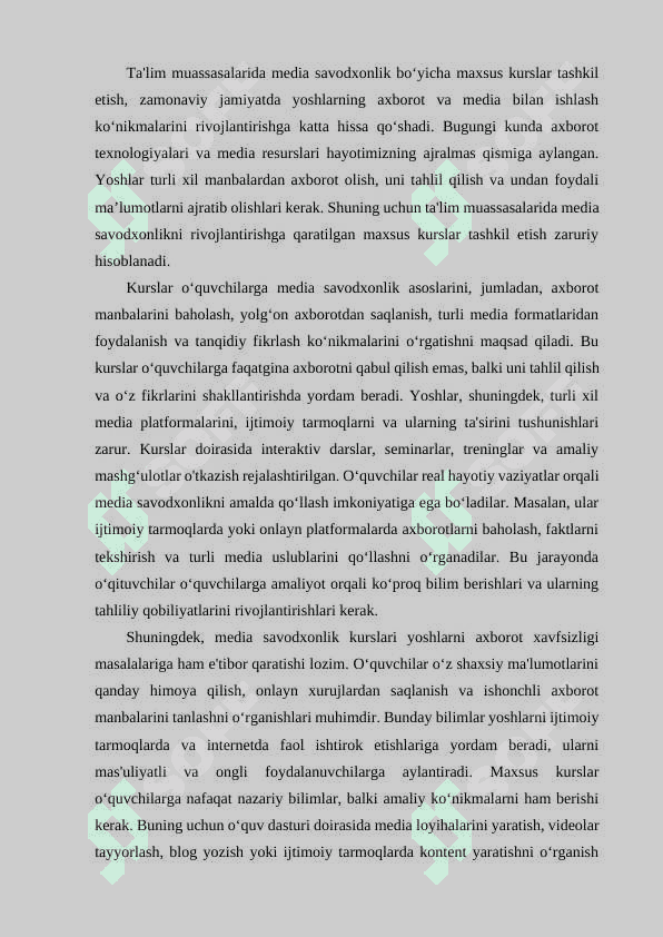 Medialarning ijtimoiy mazmuni 2