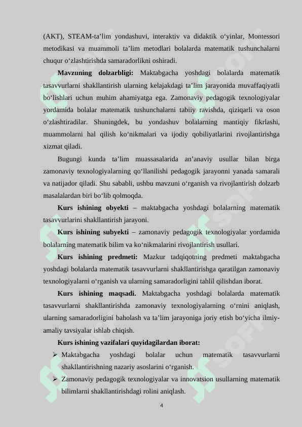 Maktabgacha yoshdagi bolalarda matemetik tasavvurlarini shakllantirishning zamonaviy texnologiyalari 4