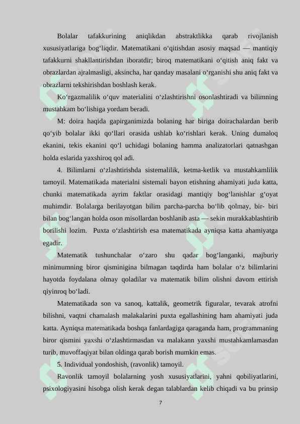 Maktabgacha yoshdagi bolalarda matemetik tasavvurlarini shakllantirishning zamonaviy texnologiyalari 7