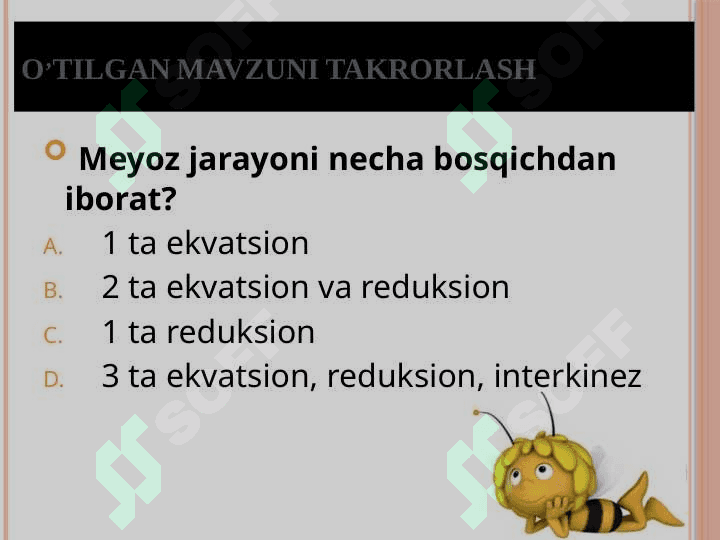 ORGANIZMLARNING JINSSIZ KO'PAYISHI MAVZUSIDAGI BIR SOATLIK DARS ISHLANMA 4