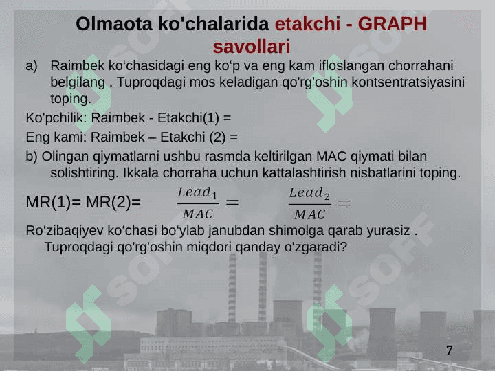 atmosferaga chiqarib yuboriladigan ifloslantiruvchi moddalar chiqindilarini hisoblash namunalari 7