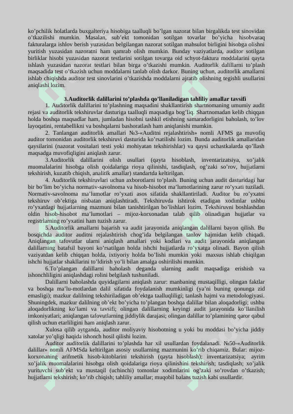 MAVZU: TAHLILIY AMALLAR 4
