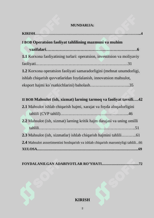 KORXONANING OPERATSION FAOLIYAT TAHLILI VA UNING MUHIM JIHATLARI k.doc 2