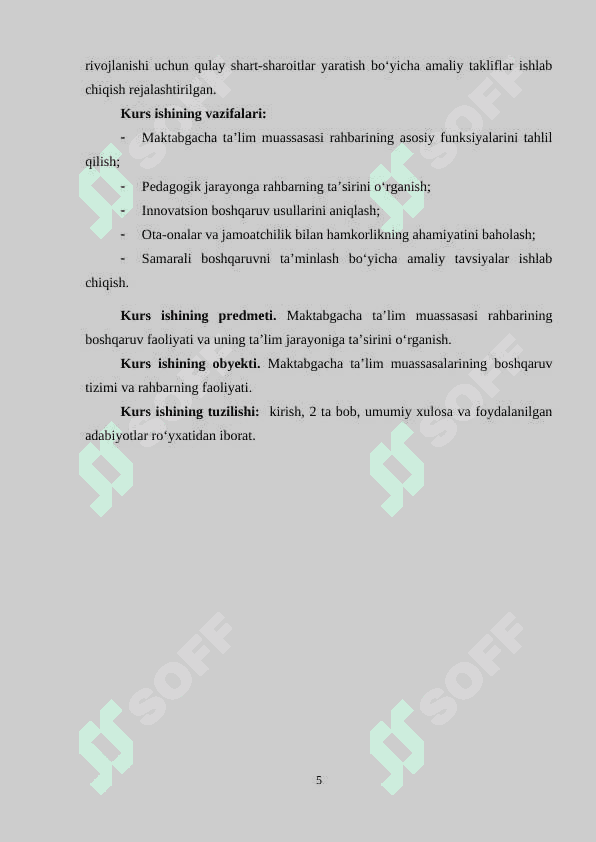 Maktabgacha tarbiya tashkiloti rahbari va uning faoliyati 5