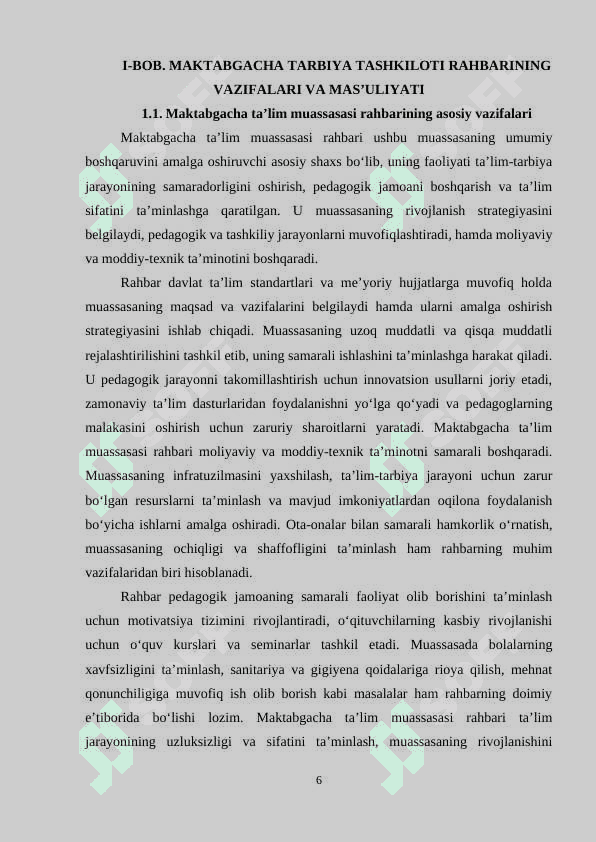Maktabgacha tarbiya tashkiloti rahbari va uning faoliyati 6