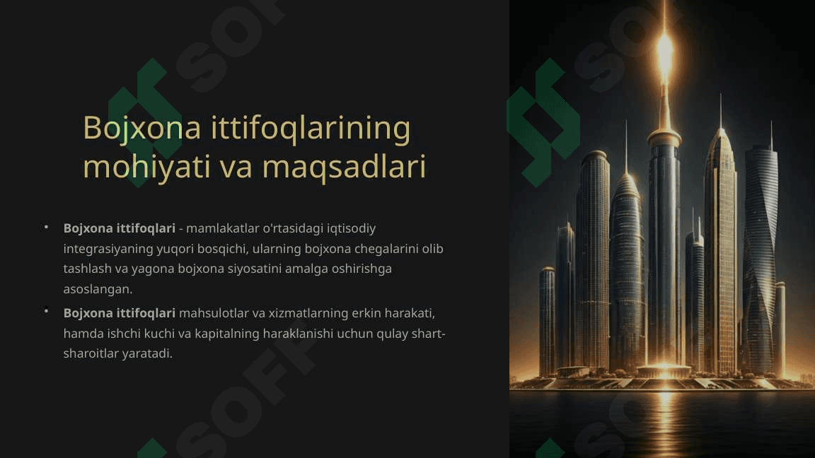 Jahon Iqtisodiyotida Erkin Savdo Xududlari va Bojxona Ittifoqlari 4