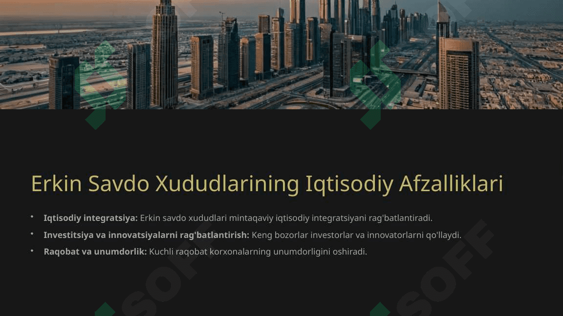 Jahon Iqtisodiyotida Erkin Savdo Xududlari va Bojxona Ittifoqlari 7