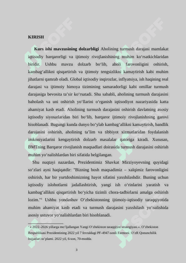 Aholining turmush darajasi ko‘rsatkichlari 3