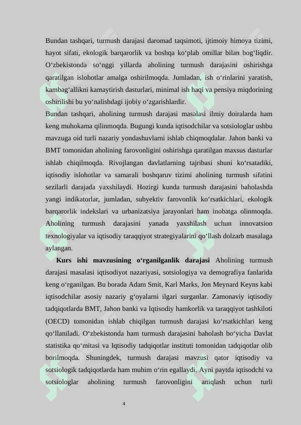 Aholining turmush darajasi ko‘rsatkichlari 4
