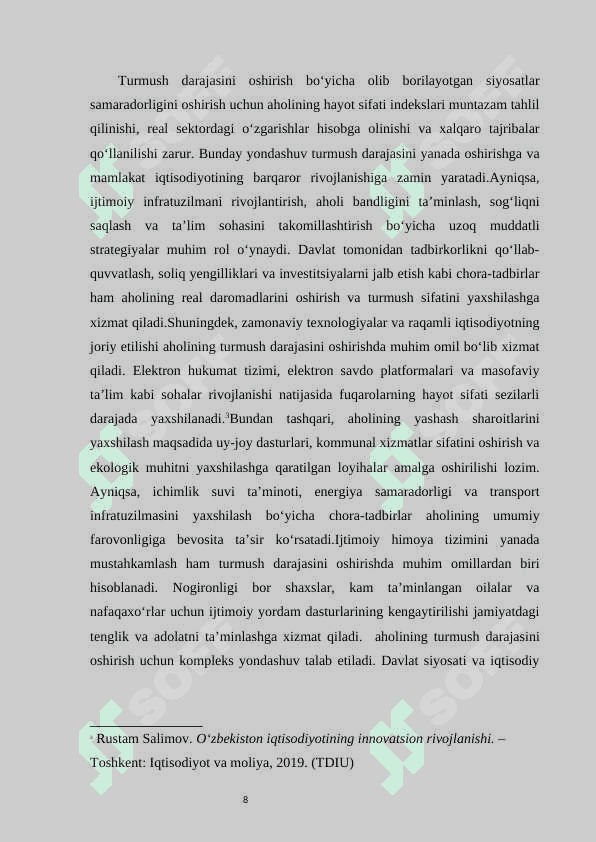 Aholining turmush darajasi ko‘rsatkichlari 8