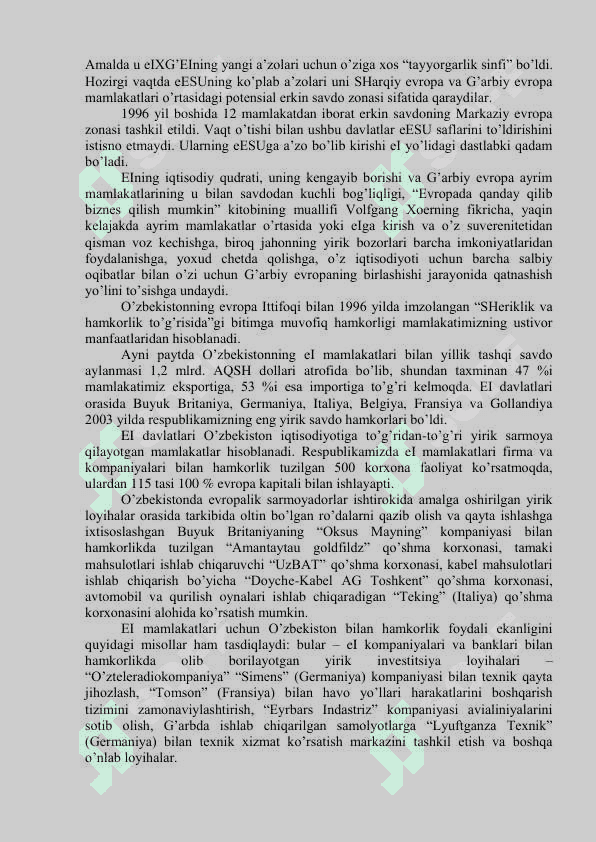 Globallashuv va xalqaro savdoning rivojlanish tendentsiyalari 4