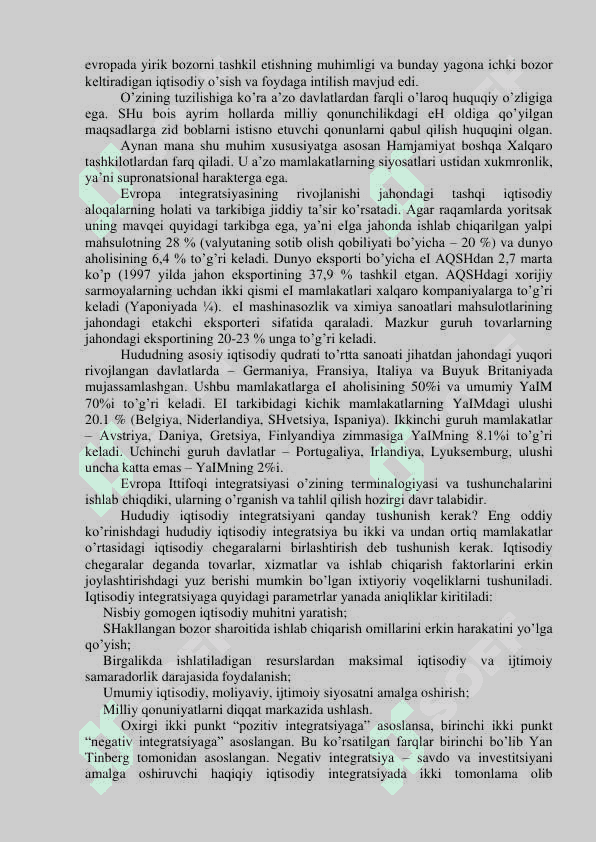 Jahon iqtisodiyotni globallashuv muammolari va ularning guruhlanishi. 2