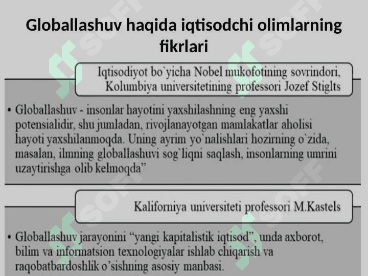 Global iqtisodiy rivojlanish fanining predmeti va vazifalari 7