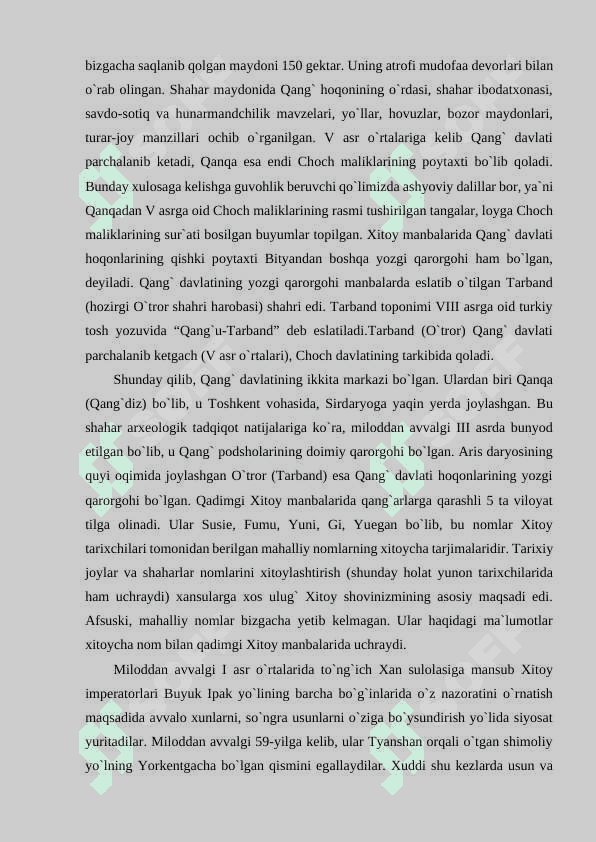 QАDIMGI ХITОY YOZMА MАNBАLАRIDА MАRKАZIY ОSIYO TАRIХINING АKS ETTIRILISHI 8
