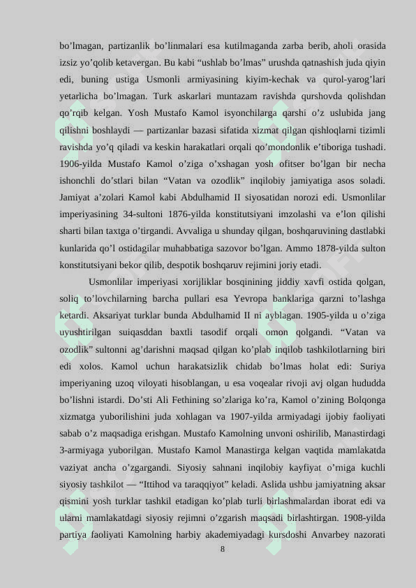 TURKIYADA MUSTAFO KAMOL ISLOHOTI 8