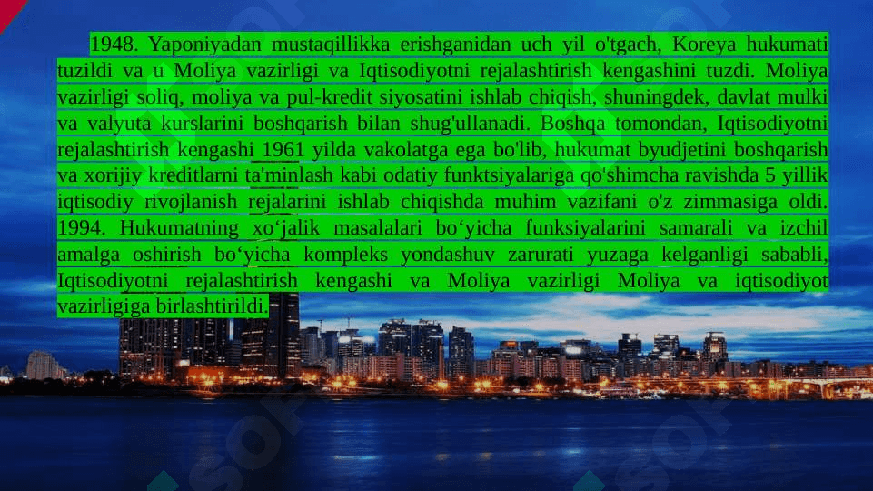 JANUBIY KOREYANING MOLIYA VA SOLIQ TIZIMI 6